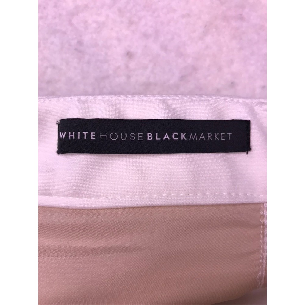 WHBM Skinny Ankle Pants Womens 4 White Zipper Pockets Stretch - Picture 3 of 14